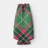 Groen en Roze Tartan Flesjeskoeler (Achterkant)