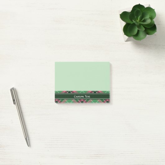 Groen en Roze Tartan Post-it® Notes (Kantoor)