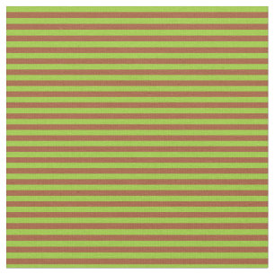 Groen en Sienna Striped Pattern Stof