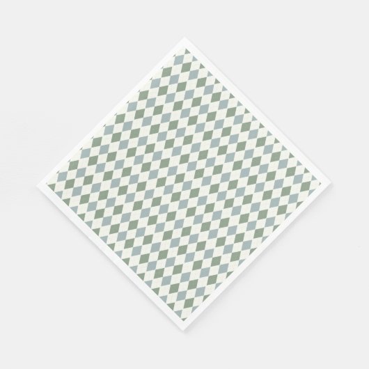 Groen en Taupe Argyle Patroon-Elegant Veelzijdig Servet (Hoek)