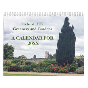 Groen en tuinen in Oxford, UK Kalender 2025