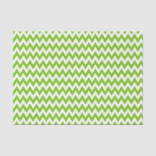 GROEN EN WHITE ZIG ZAG STRIPES TISSUEPAPIER