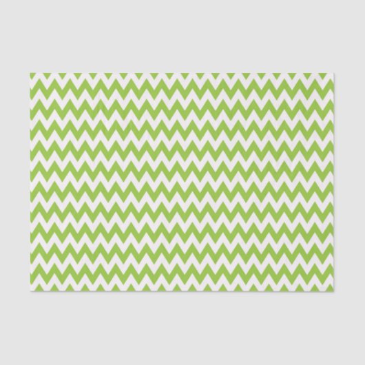 GROEN EN WHITE ZIG ZAG STRIPES TISSUEPAPIER (Voorkant)