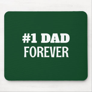Groen en Wit #1 Papa Forever Vaderdag Gift Muismat