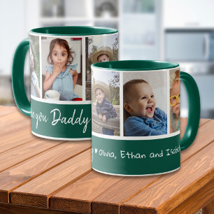 Groen En Wit 5 Foto Collage Liefste Papa  Mok