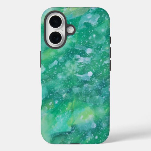 Groen en wit Abstract Case-Mate iPhone Case (Achterkant)