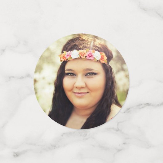 Groen en wit Afstuderen Confetti (Kleine voorkant)