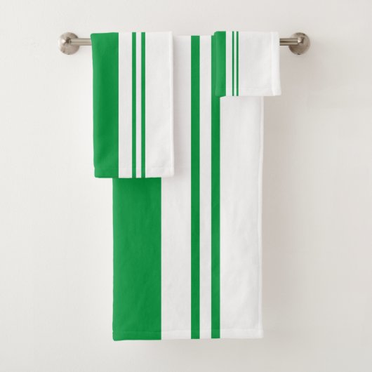Groen en wit bad handdoek (Insitu)