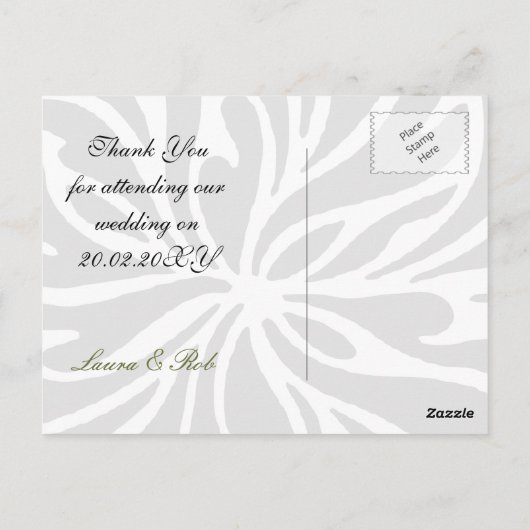 groen en wit Bedankt Kaarten (Achterkant)