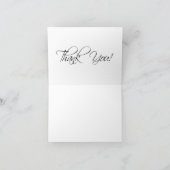 Groen en Wit Bedankt Kaarten Fancy Script (Binnen)