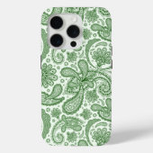 Groen en wit bloemig  Paisley Case-Mate iPhone Case (Achterkant)
