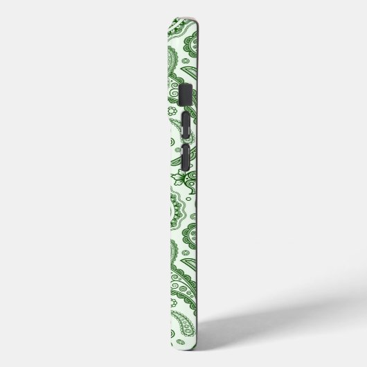 Groen en wit bloemig  Paisley Case-Mate iPhone Case (Achterkant / Links)