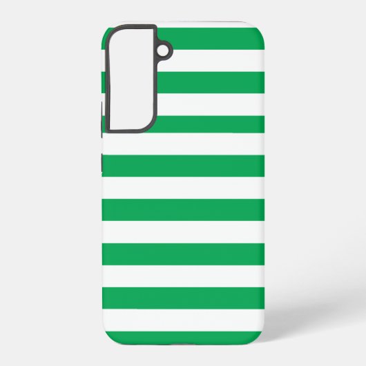 Groen en wit Cabana Strepen Samsung Galaxy Hoesje (Achterkant)