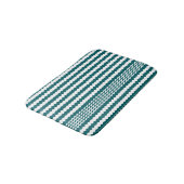 Groen en wit Chevron Design Badmat (Gekanteld)