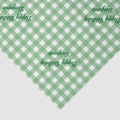 Groen en Wit Classic Gingham Pattern Tissuepapier (Detail)