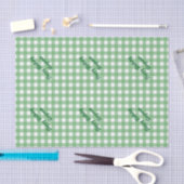 Groen en Wit Classic Gingham Pattern Tissuepapier (Craft)