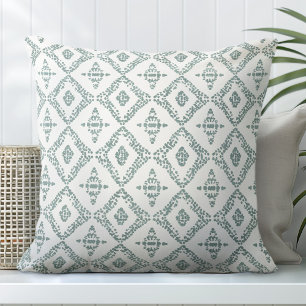 Groen en wit decoratief Sierkussen