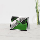 Groen en Wit diploma Bedankkaart (Voorkant)