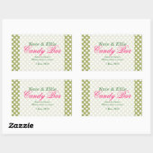 Groen en wit dotty Snoep Bar Sticker (Vel)