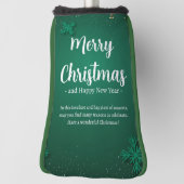 Groen en Wit Eenvoudige Kerstdag Beste Putter Golfheadcover (Draai 90)