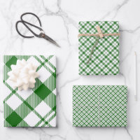 Groen en wit geruit inpakpapier