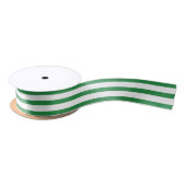 Groen en wit gestript lintje lint (Spoel)
