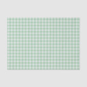 Groen en wit Gingham-pleid Tissuepapier (Voorkant)
