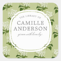 Groen en wit Hydrangea Baby Nursery Book Bord