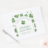 Groen en wit Iers thema bruidsdouche favoriet Vierkante Sticker (Envelop)