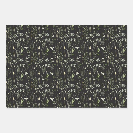 Groen en wit inpakpapier vel (Voorkant 3)