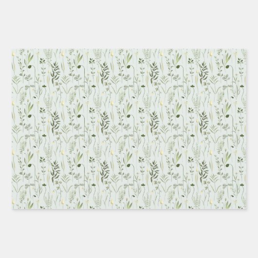 Groen en wit inpakpapier vel (Voorkant)