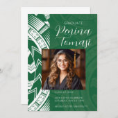 Groen en wit kaart (Voorkant / Achterkant)