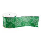 Groen en wit kerstpatroonlint lint (Spoel)