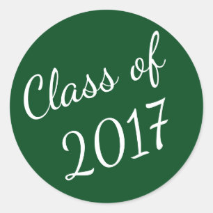 Groen en Wit Klasse van 2017 Afstuderen Stickers