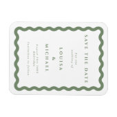 Groen en wit Lijst Weddenschap Bespaar de Datum Magneet (Horizontaal)