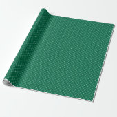 Groen en Wit Modern Plaid Kerstmis Cadeaupapier (Uitgerold)