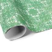 Groen en wit  omslagpapier cadeaupapier (Rol Hoek)