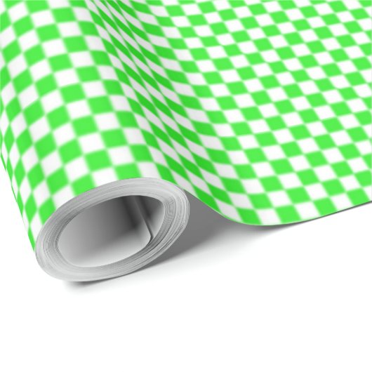 Groen en wit patroon van het controlerbord cadeaupapier (Rol Hoek)