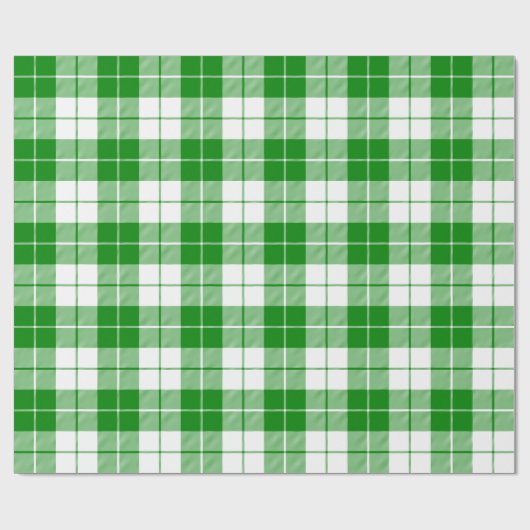 Groen en wit patroonpatroon cadeaupapier (Vlak)