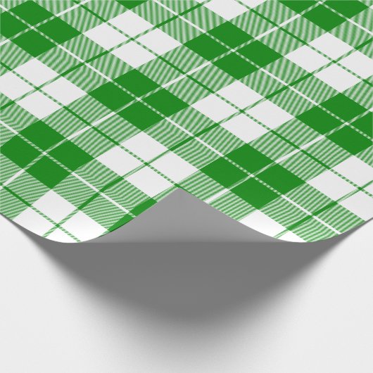 Groen en wit patroonpatroon cadeaupapier (Hoek)