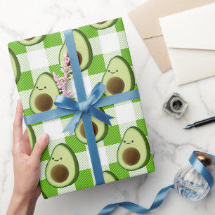 Groen en Wit Plaid Avocado Tartan Patroon Cadeaupapier
