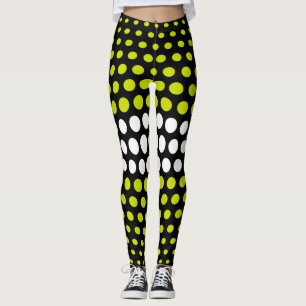 Groen en wit poka dot Pattern Leggings