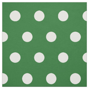 Groen en wit polkadodepatroon DIY-hobbystof Stof