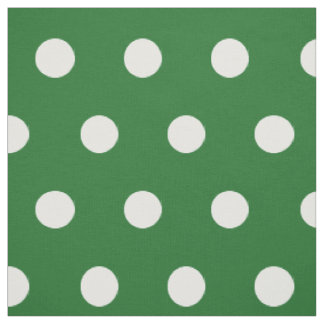 Groen en wit polkadodepatroon DIY-hobbystof Stof