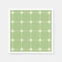 Groen en Wit Raster Minimalistische Tropisch