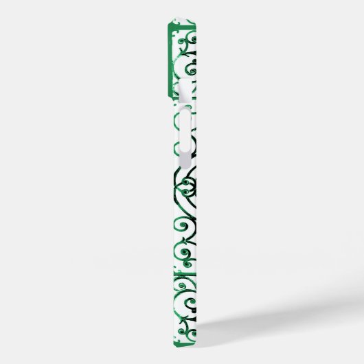 Groen en wit schuifpatroon Case-Mate iPhone case (Achterkant / Links)