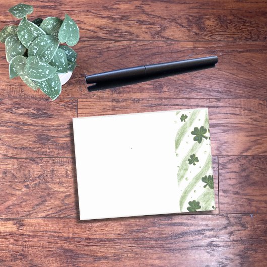 Groen en wit shamrock patroon post-it noten post-it® notes