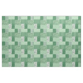 Groen en wit Shamrock Pattern Faux Patchwork Stof (Yard (91,4 cm))