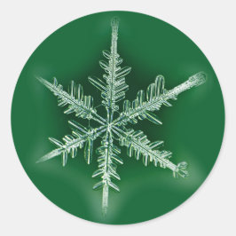 Groen en wit Snowflake Sticker