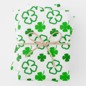 Groen en wit staartwapier van Patrick's Day Inpakpapier Vel (In situ)